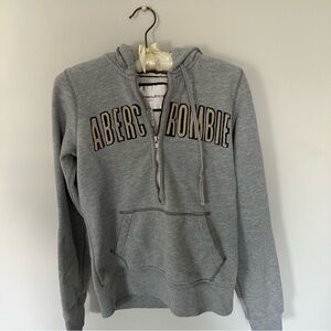 Abercrombie & Fitch Heather Gray Zip-Up Hoodie